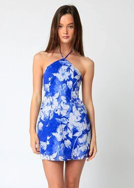 Olivaceous Halter Dress